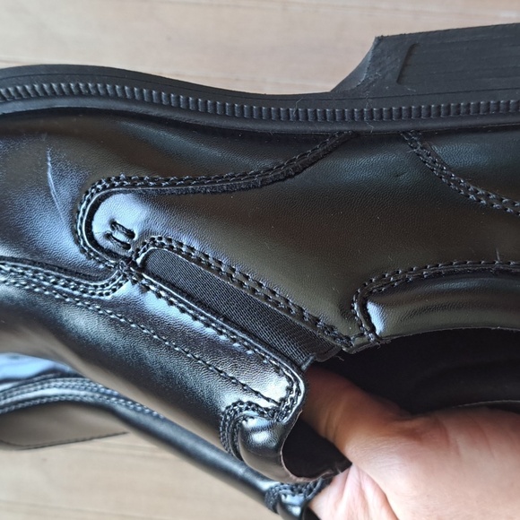 Nunn Bush Kore Bleeker Street Bike Toe Slip On Black Leather Comfort Dress Shoes main image 7